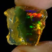08.30Ct Amazing Ethiopian "Play-Of-Color" Fire Opal Oil Rough 100% Natural Gems