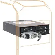 ICY DOCK Rugged 4 x 2.5 SAS/SATA HDD/SSD Mobile Rack Enclosure for 5.25" Bay ...