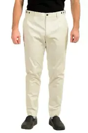 Dolce & Gabbana Men's Gray Flat Front Casual Pants US 36 IT 52
