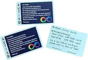 Autism Alert Card - ADHD Awareness Cards Infinity - Write on Cards 3 Pack Secure ID Autism Card Autism ID