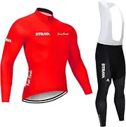 [Jueshanzj] Cycling Bib Long Pants Long Sleeve Team Cycling Clothing Long Sleeve Suit