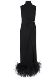 16 Arlington Okleya Printed Midi Dress - Black - 14 14