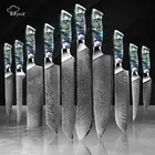 67Layers VG10 Damascus Kitchen knives Set Chef knife Cleaver Paring Bread Knife