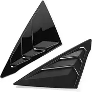 Compatible with Honda Civic 11th Gen Sedan 2022 Car Rear Window Louver Shutter Cover Scoop Side Vent Trim Windshield Cover ABS Carbon/Black(Matte Black)