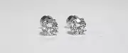 New 2ctw (1ct each) CVD VS Lab Diamond Stud Earrings w 14k Screwbacks