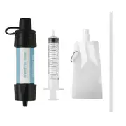 Personal Straw Water Purifier, Portable Water Filter, Mini Water Filtration System for Hiking, Camping Accessories and Travel, Blue