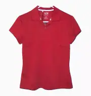 ADIDAS Climalite GOLF Ladies Polo Sport Shirts Short Sleeve Red Striped NEW