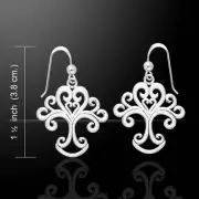 Tree of Life 925 Sterling Silver Earrings Fine Jewelry