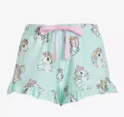 NEW PETER ALEXANDER MINT MY LITTLE PONY RUFFLE SHORTS MEDIUM M RRP$59.95