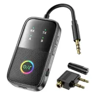 A5 Pro Bluetooth Transmitter Receiver, 2-in-1 Airplane V5.2 Bluetooth Adapter...