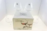Set of 4 NEW Michelangelo Blown Crystal Napoleon Brandy Glasses Luigi Bormioli