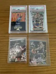 4X Chris Mullin, Kevin Garnett, Shaq, Ray Allen - Misc Set - PSA 7 KG, PSA 8 CM