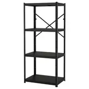BROR shelving unit, black, 85x55x190 cm