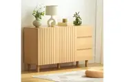 130cm Artiss Buffet Sideboard Cupboard Cabinet Pantry Storage Drawer Pine