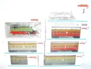 Marklin AC HO German K.W.St.E WURTTEMBERG T5 Locomotive + 5 WAGON COACH Set MIB