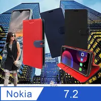 在飛比找PChome24h購物優惠-CITY都會風 Nokia 7.2 插卡立架磁力手機皮套 有