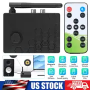 Bluetooth 5.4 Transmitter Receiver 3.5mm AUX RCA TV Home Stereo Audio Adapter-US