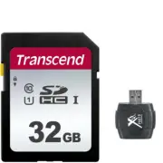 Transcend 32GB UHS-1 Class 10 SDHC Memory + Reader for Canon Nikon Fuji Sony