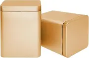 AIMALL 10PCS Square Tea Storage Tins, 4.3x3.1in Sealed Iron Containers with Frosted Finish, Airtight Metal Boxes for Tea, Coffee, Spices, Sugar, Kitchen & Pantry Organisation