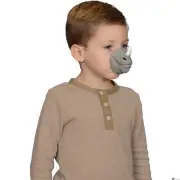 Rhinoceros Prehensile Fibrous Horn Costume Accessory Nose, Grey White, One-Size