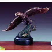 Treasureof Nature Flying American Eagle Statue, Bronze Finish, 8" x 13"