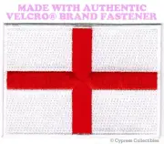 ENGLAND FLAG PATCH ST. GEORGE'S CROSS EMBROIDERED UK w/ VELCRO® Brand Fastener