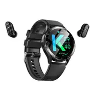 Black TPU Strap 2 in 1 Smart Watch Bluetooth Headset 1.39 Inch Touch Sports Wristband Monitor
