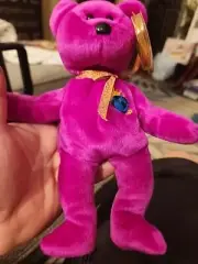 1999 Millenium Rare Name Spelling Error Ty Beanie Baby Bear Purple with Tags