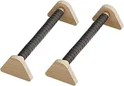 Aymzbd 2 Pieces Push Up Bar for Home Gym with Wooden Handles