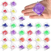 24PCS Maze Ball Brain Teaser Puzzles Plastic Mini Early Educational 1.4x1.4x0.7 Inch Portable Games Kids Teens Adults