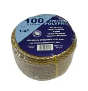 T.W. Evans Cordage Co. 39-011 1/4" X 100' Brown POLYPRO Rope
