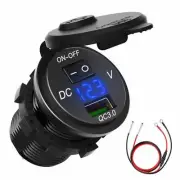 2 QC3.0 Ports Fast Charging Car USB Charger Socket Adapter For Vehicles Truck