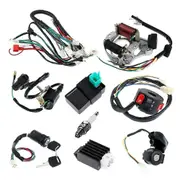 Complete Stator Wiring Harness CDI Ignition Coil Solenoid Set for ATV Electric Quad Bike 50Cc - 125 black