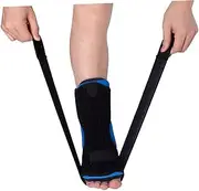 GRADENEVE Foot Straighteners for Plantar Orthotic Night Splint Memory Foam and Aluminum Bar Black