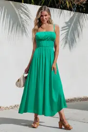 Cupshe Lush Glow Green Maxi Dress - Green,M