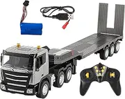 RC Semi Truck Toy - 1/24 Scale/2.4GHz Electric Truck Trailer Toys | Construction Vehicle Playables | with Sound and Light for Holiday Birthday Accessoriess