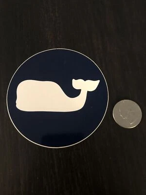 New Vineyard Vines Dark Blue Dot Whale Sticker Hydroflask Yeti Car Decal