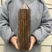3.27kg Natural Tiger’s Eye Obelisk Quartz Crystal Point wand Healing