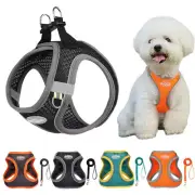 Reflective Dog Harness and Leash Set for Small Dogs Puppy Cats Mesh Harness Set