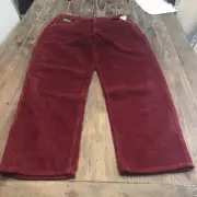 Zumiez Women's Empyre Tori Pleated Corduroy Skate Pants Red XL