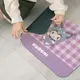Sanrio三麗鷗 格紋系列 KITTY軟式珪藻土吸水地墊腳踏墊吸水墊60x40cm【5icoco】 (8.6折)
