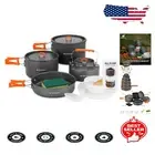 Durable Non-Stick Camping Cookware Set - 15 Pieces for Outdoor Adventures