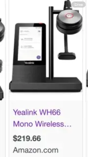 Yealink WH66 Mono Black Headband Headsets