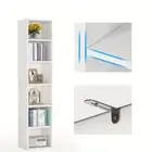 NNETMLT 6-Tier Cube Display Shelves for Home Office - 70.9 Inch Tall Narrow Book