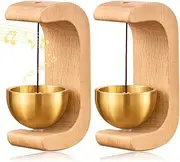 Magnetic Door Chime, 2024 New Shopkeepers Door Chime for Door Opening, Doorbell Wind Chime for Business When Entering, Door Bells for Home Porch Restaurant Housewarming Gift (Beech-2 pcs)