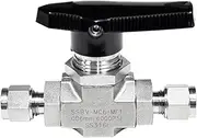 6000psi Stainless Steel Instrument Stainless Steel Ball Valve High Pressure High Pressure 2 Way Ball Valve(1/2")
