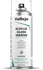 Acrylicos Vallejo S.L. AV28530 Tabletop Supplies Aerosol Gloss Varnish 400ml Modelling Kit