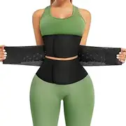 [Generic] Workout Waist Trainer for Women | Waist Cincher Slimming Waist Belt,Waist Wrap Back Support Belts, Body Shaper Tummy Control Ab Belt, Waist Trimmer for Gym Sport Workout