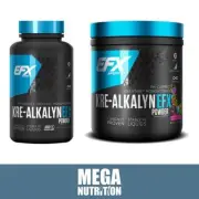 EFX Sports Kre-Alkalyn EFX Creatine Powder Muscle Strength 2 SIZES 4 FLAVOURS