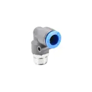 Elbow Push to Connect Air Fittings 12mm Tube OD X 3/8PT Male Thread Grey